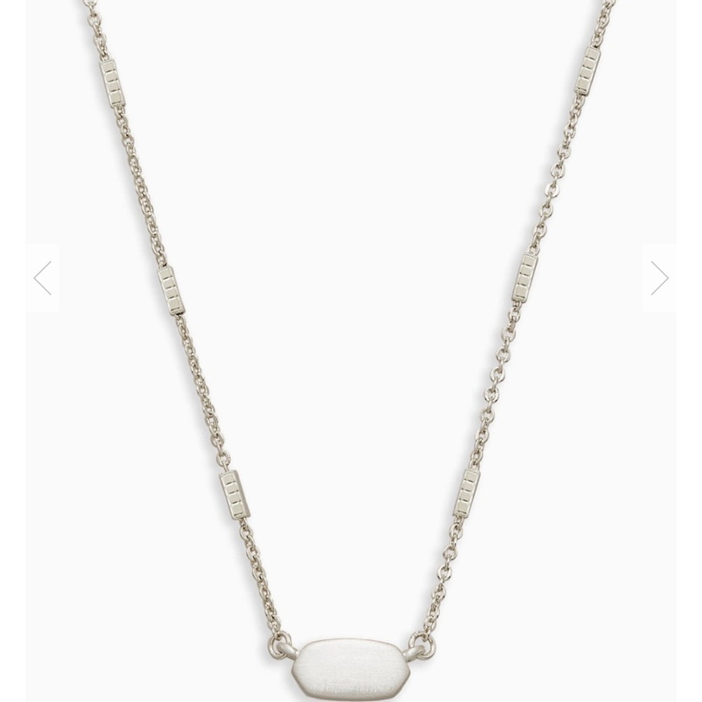 Bright Silver Fern Necklace